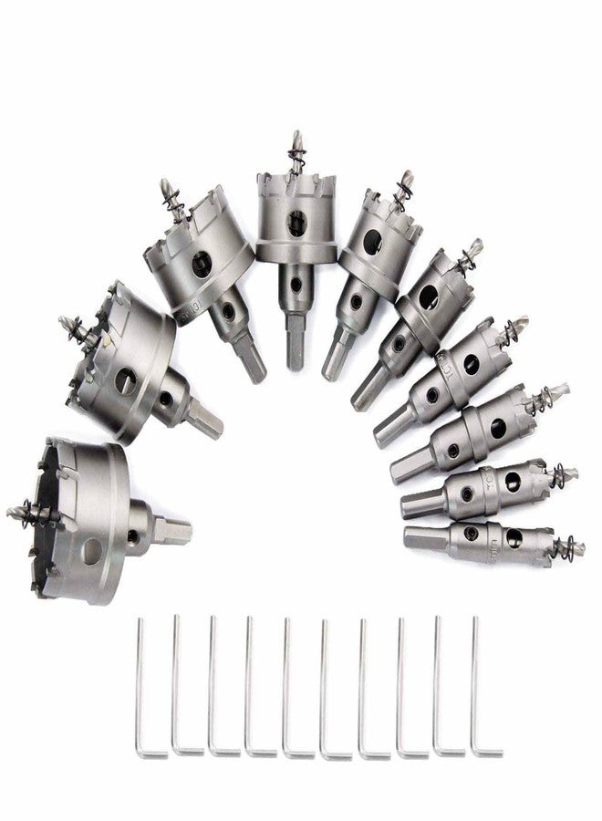UPTODATETOOLS 10pcs 16-60mm TCT Hole Saw Kit Carbide Hole Saw Hole Cutter Carbide Tipped Hole Saw Drill Bit Tungsten Carbide Tipped Hole Saw Drill Bit - Image 1